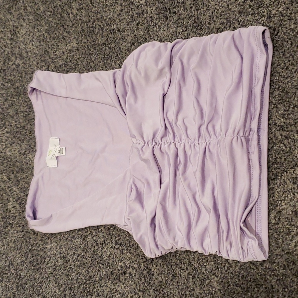 Light Purple Stretch Crop Top